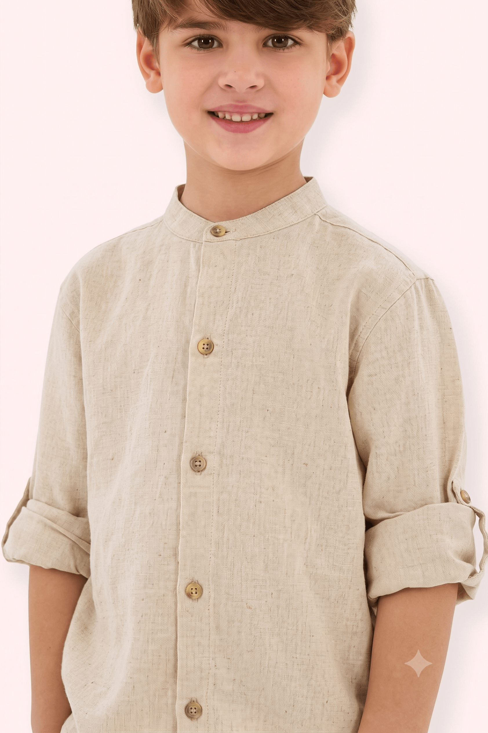 Chemise beige pour garçon