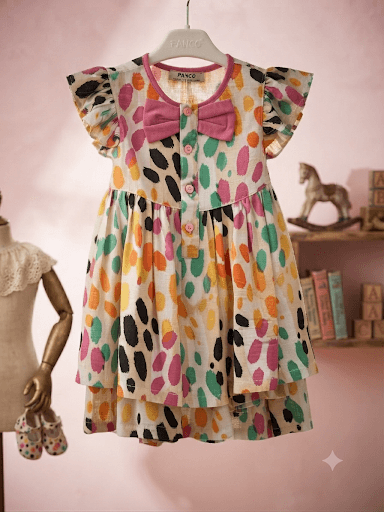 Robe fleurie multicolore 