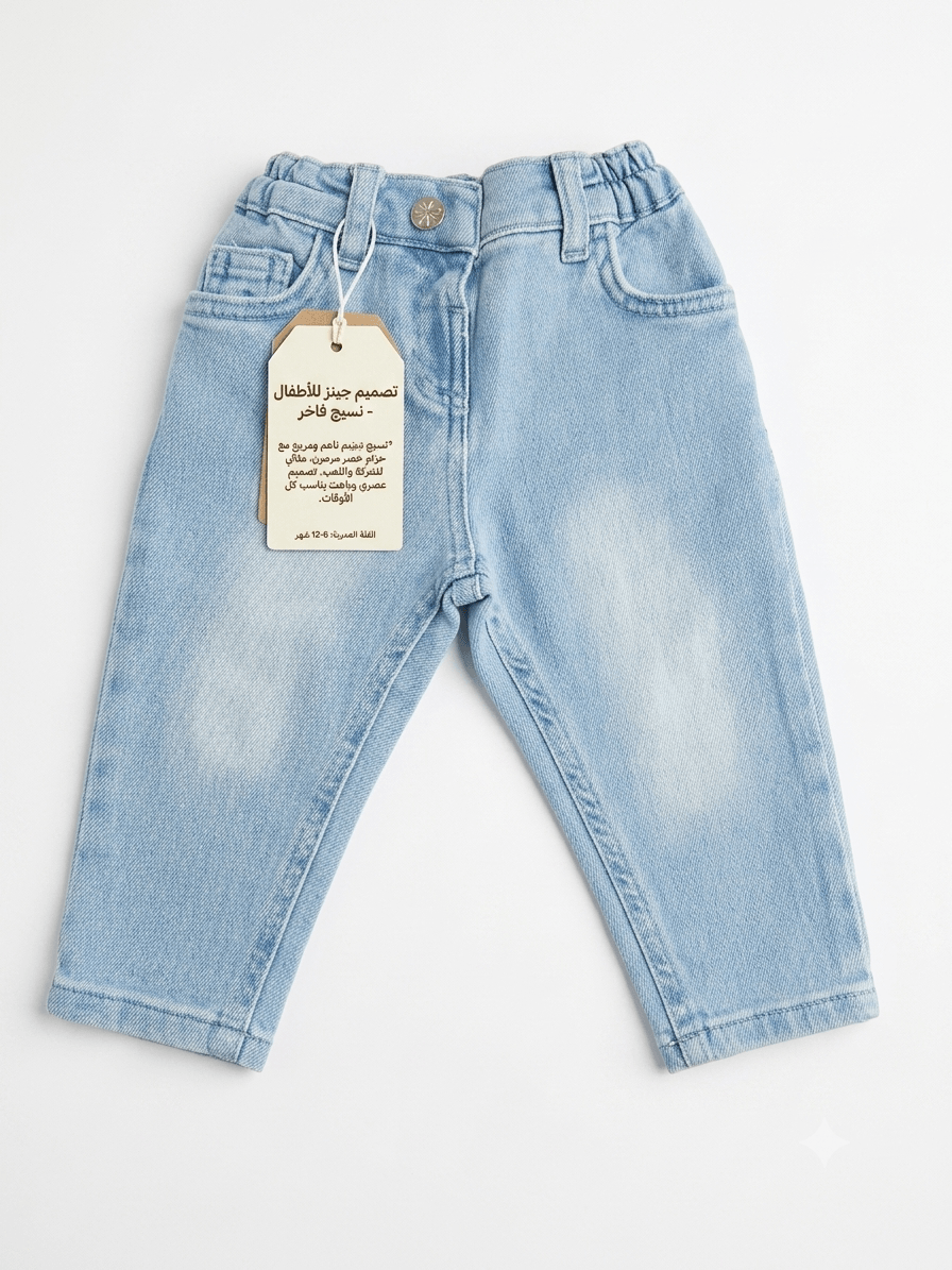 Jean bleu délavé pour bébé fille 