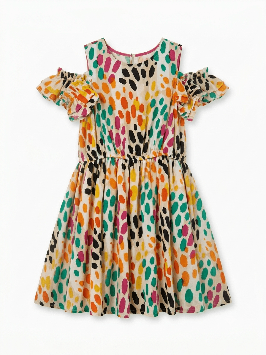 Robe fleurie multicolore 